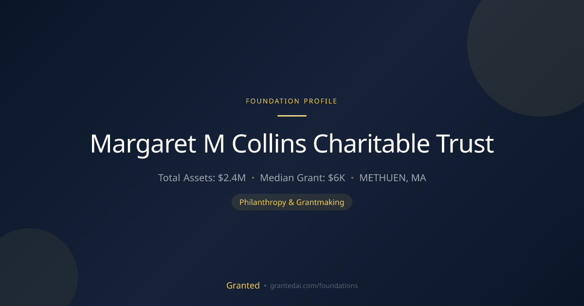 Margaret M Collins Charitable Trust | Granted AI
