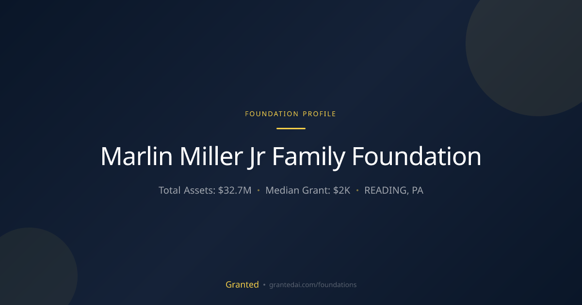 Marlin Miller Jr Family Foundation | Granted AI