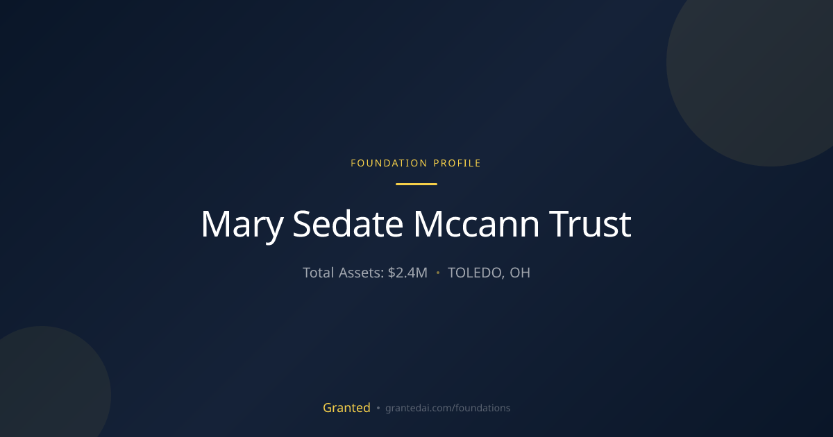 Mary Sedate Mccann Trust | Granted AI