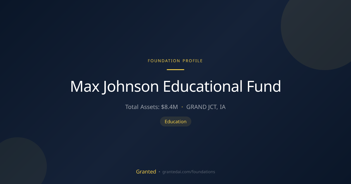 Max Johnson Educational Fund | Granted AI