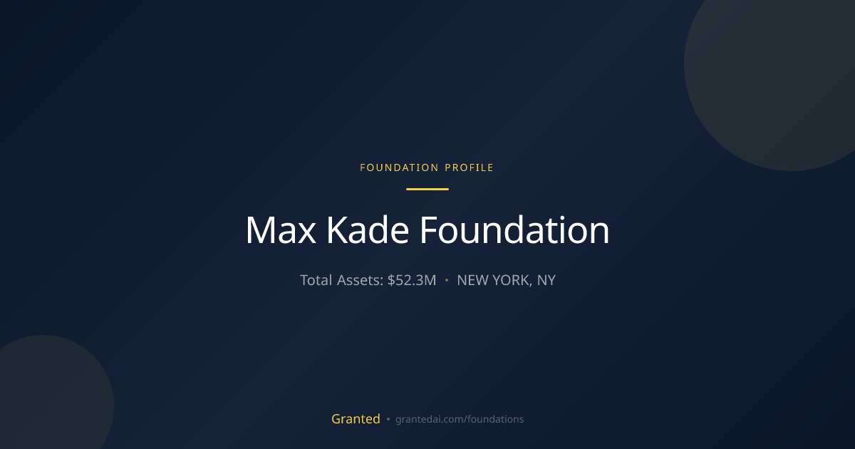 Max Kade Foundation | Granted AI