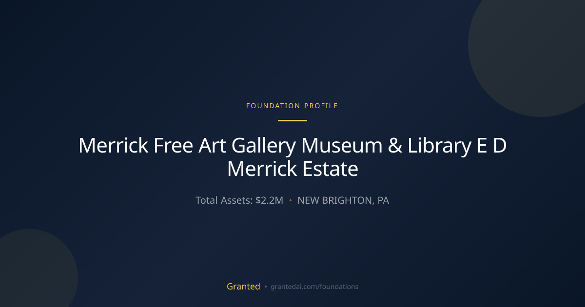 Merrick Free Art Gallery Museum & Library E D Me... | Granted AI