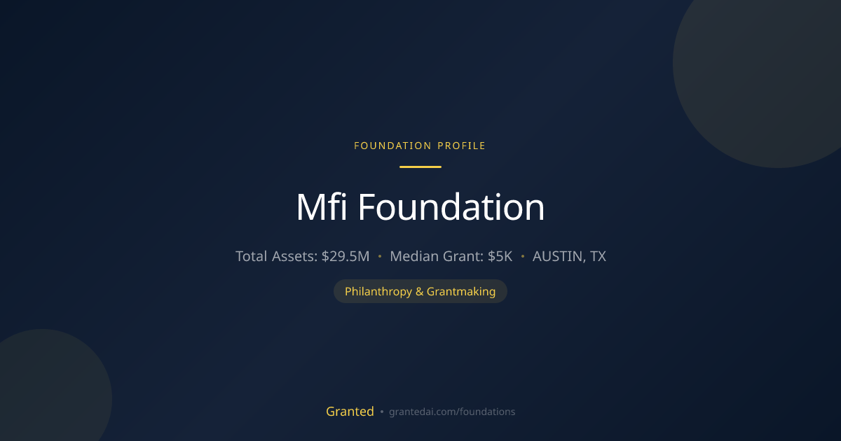 Mfi Foundation | Granted AI