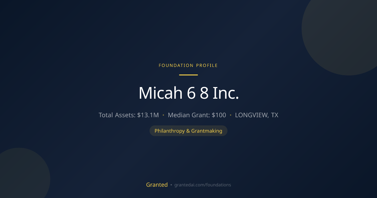Micah 6 8 Inc. | Granted AI