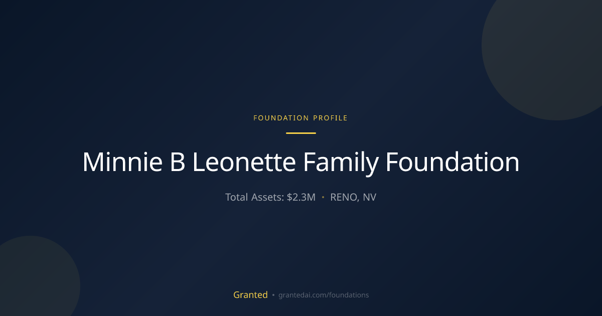 Minnie B Leonette Family Foundation | Granted AI