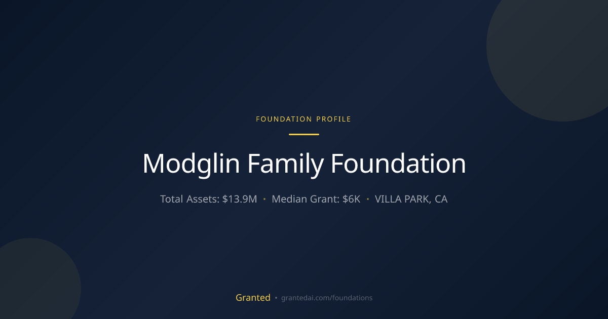 Modglin Family Foundation | Granted AI