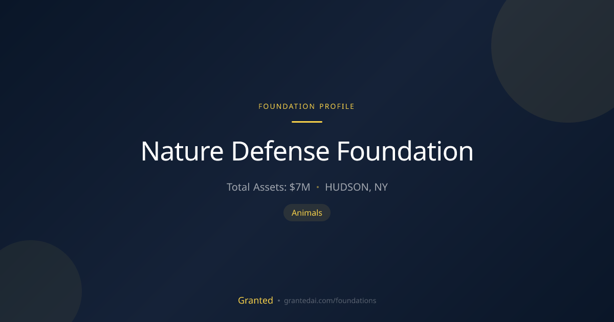 Nature Defense Foundation | Granted AI