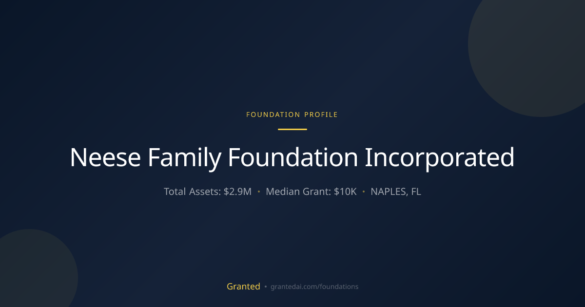 Neese Family Foundation Incorporated | Granted AI