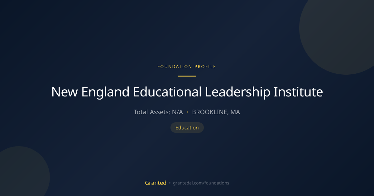 New England Educational Leadership Institute | Granted AI