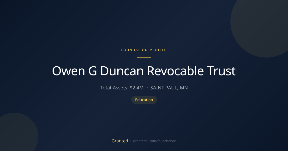 Owen G Duncan Revocable Trust | Granted AI