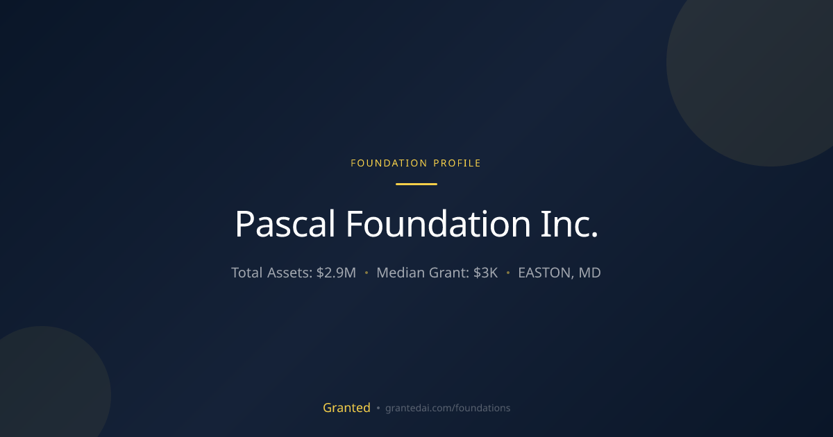 Pascal Foundation Inc. | Granted AI