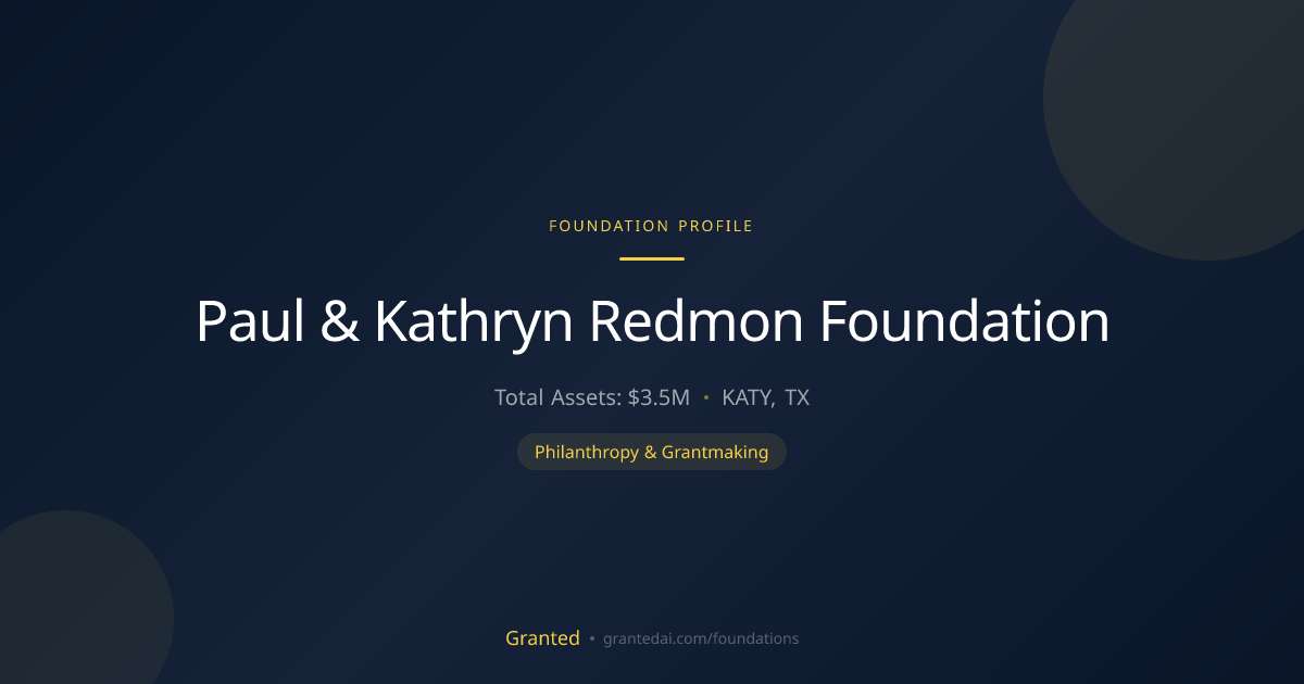 Paul & Kathryn Redmon Foundation | Granted AI