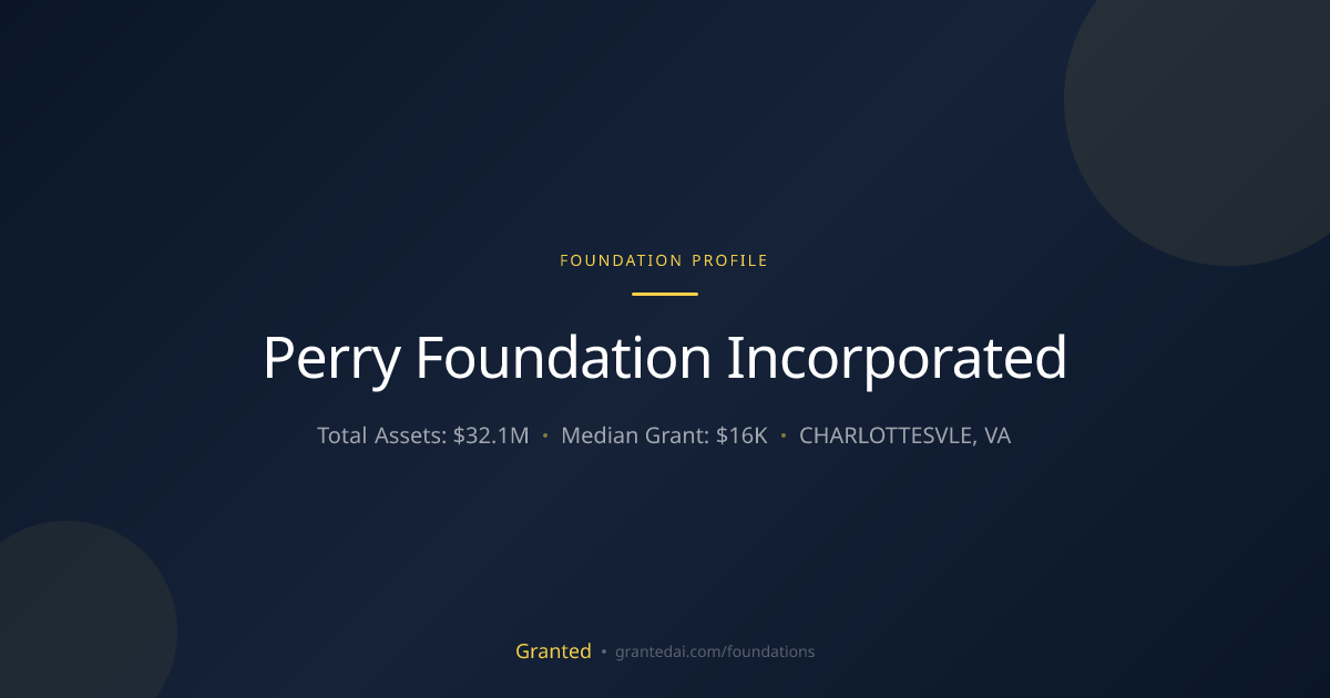 Perry Foundation Incorporated | Granted AI