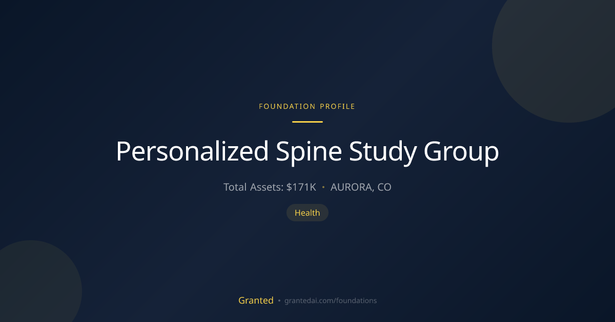 Personalized Spine Study Group | Granted AI