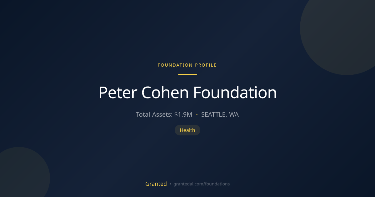 Peter Cohen Foundation | Granted AI