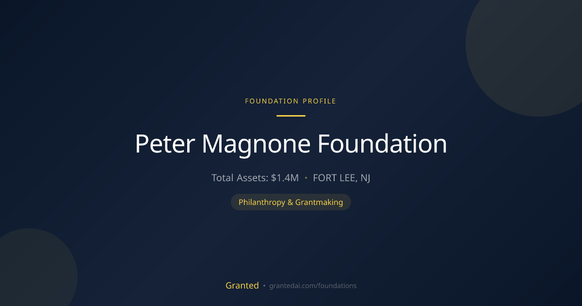 Peter Magnone Foundation | Granted AI