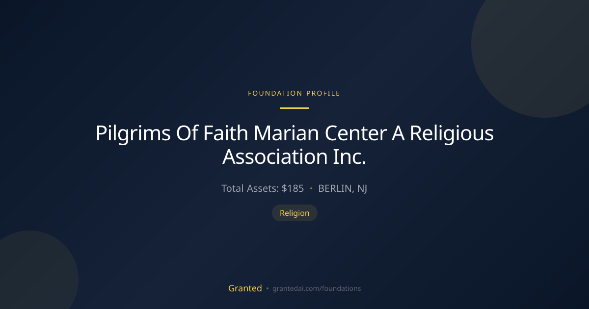 Pilgrims Of Faith Marian Center A Religious Asso... | Granted AI