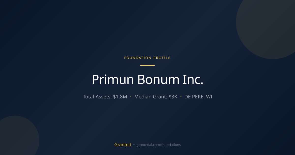 Primun Bonum Inc. | Granted AI