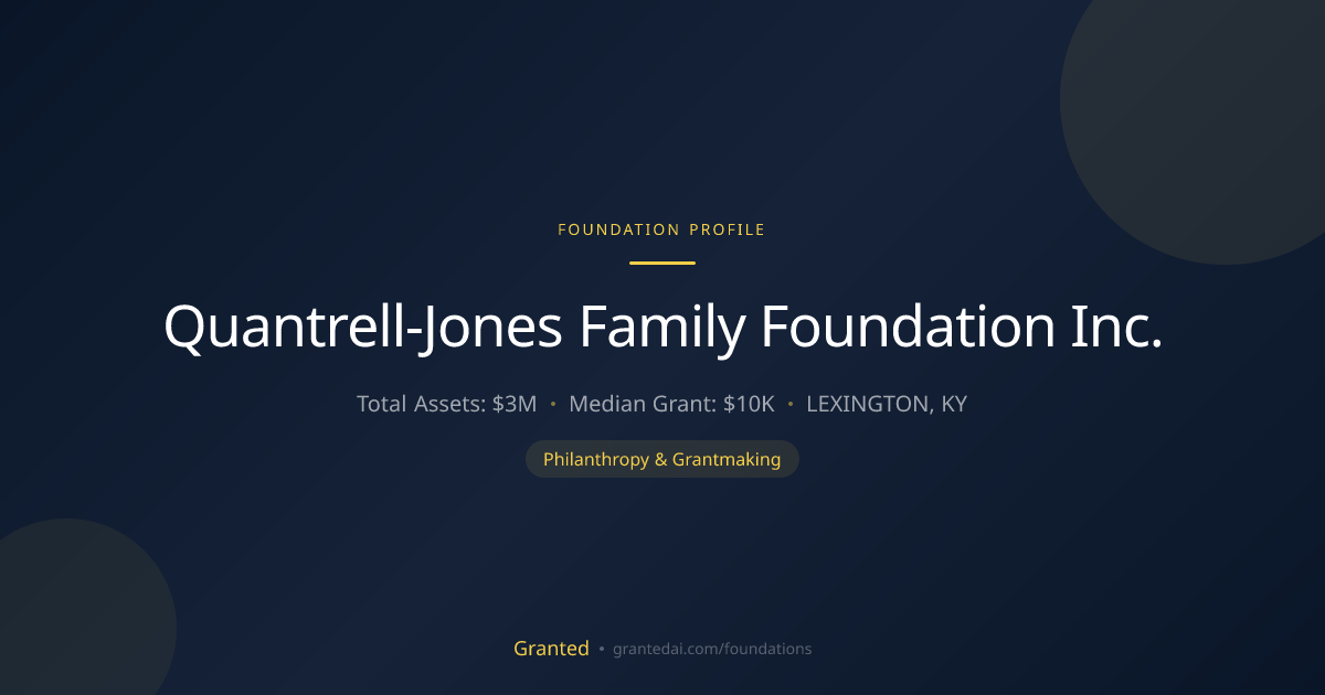 Quantrell-Jones Family Foundation Inc. | Granted AI