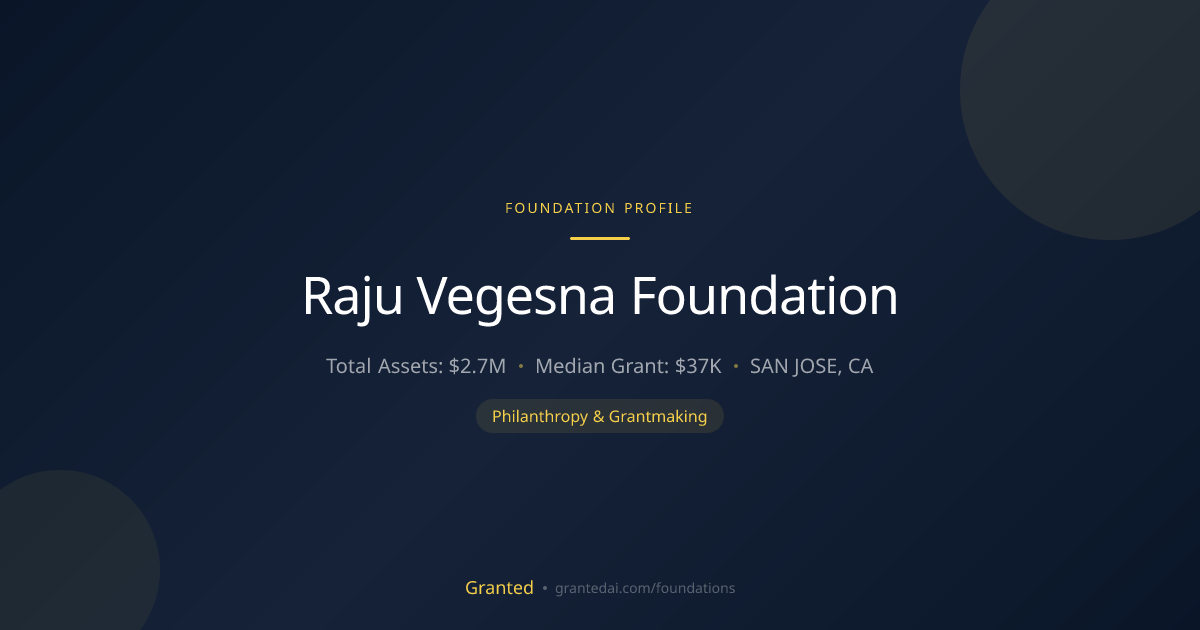 Raju Vegesna Foundation | Granted AI