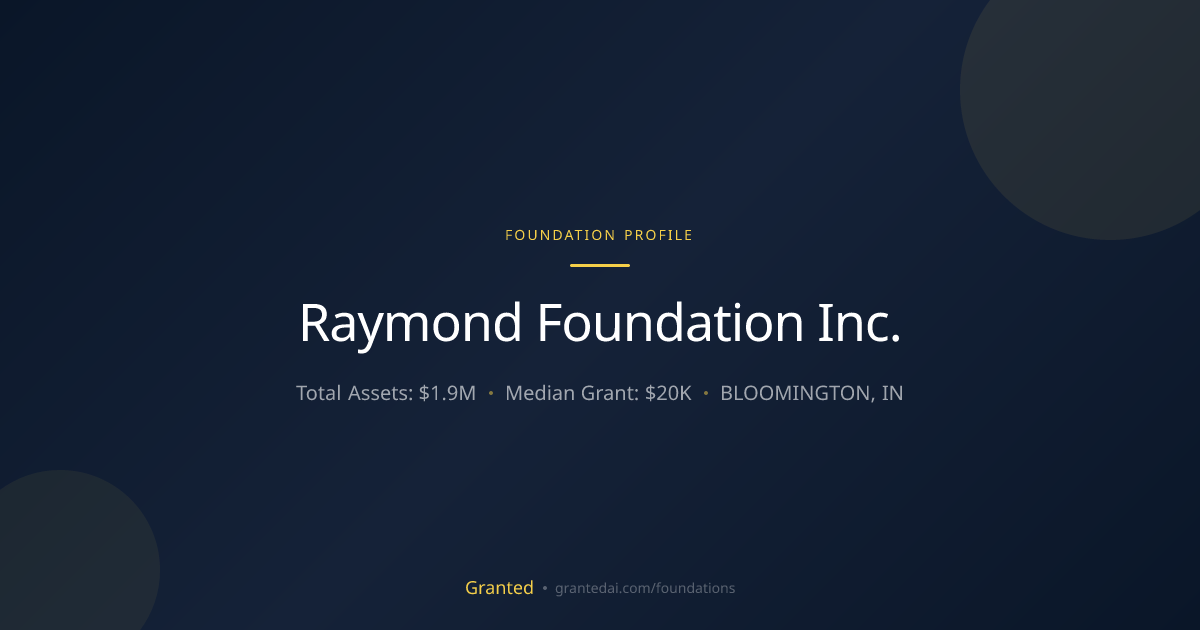 Raymond Foundation Inc. | Granted AI