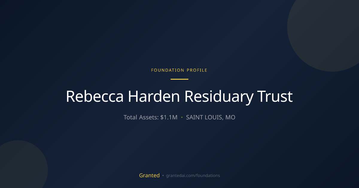 Rebecca Harden Residuary Trust | Granted AI