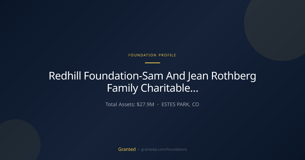Redhill Foundation-Sam And Jean Rothberg Family ... | Granted AI