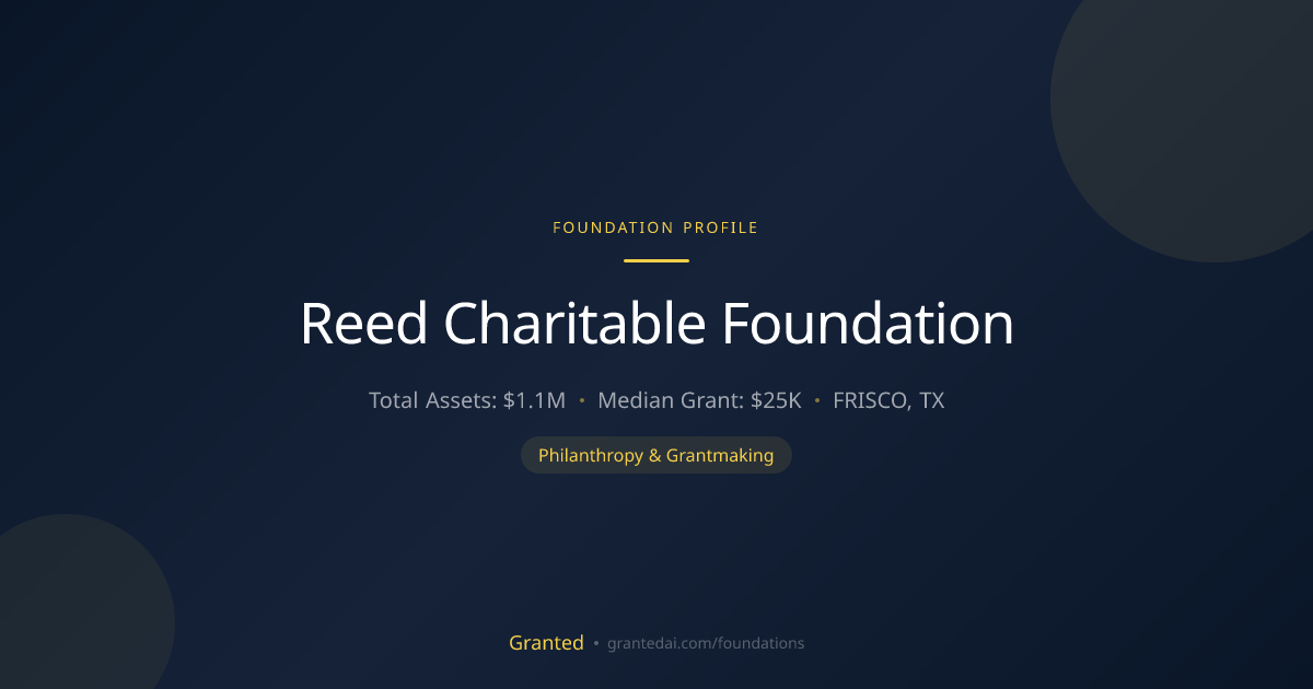 Reed Charitable Foundation | Granted AI