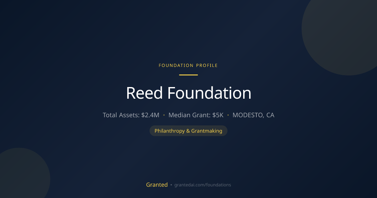 Reed Foundation | Granted AI