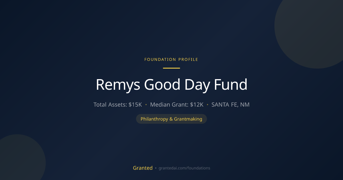 Remys Good Day Fund | Granted AI