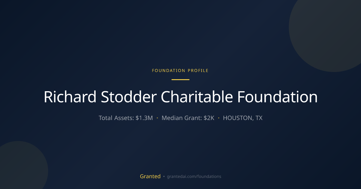 Richard Stodder Charitable Foundation | Granted AI