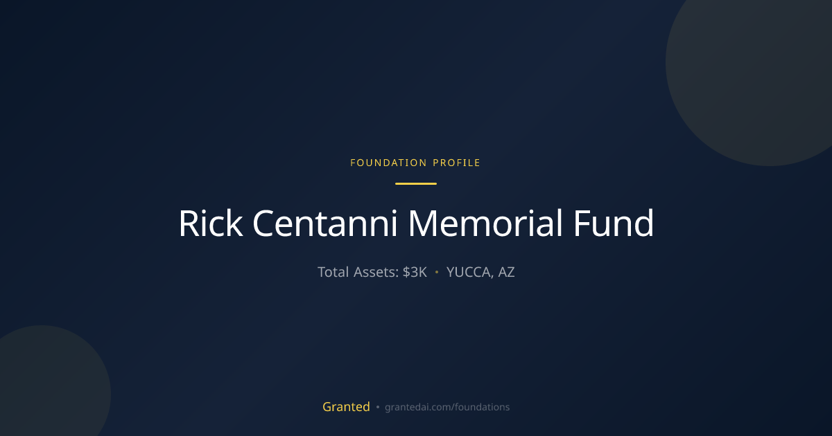 Rick Centanni Memorial Fund | Granted AI