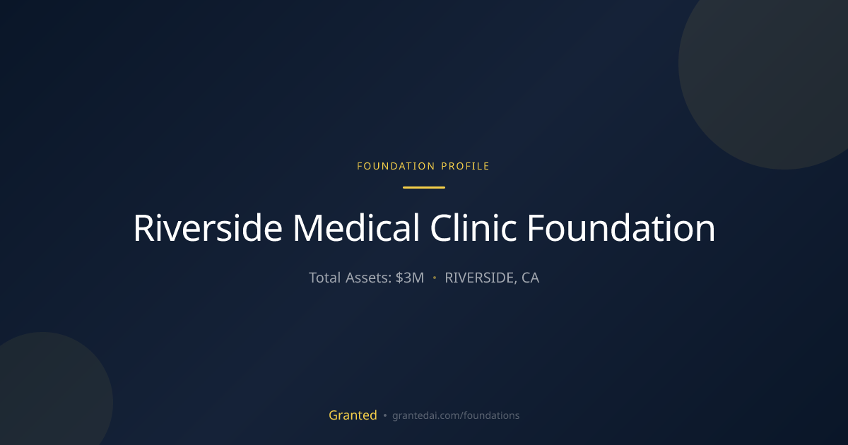 Riverside Medical Clinic Foundation | Granted AI
