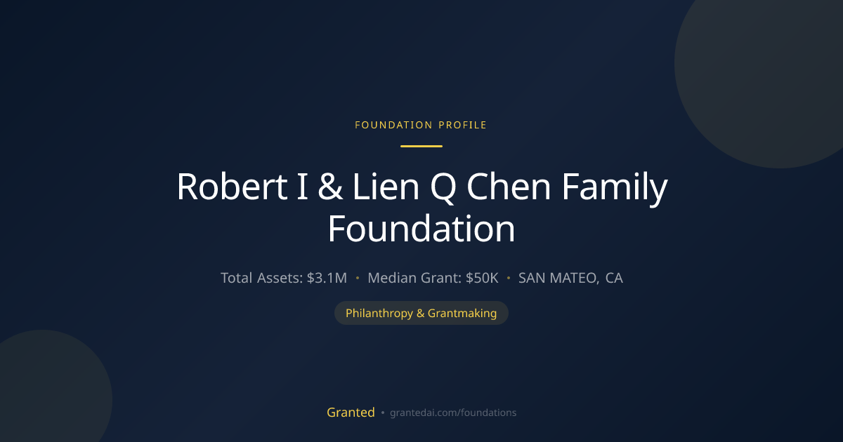 Robert I & Lien Q Chen Family Foundation | Granted AI
