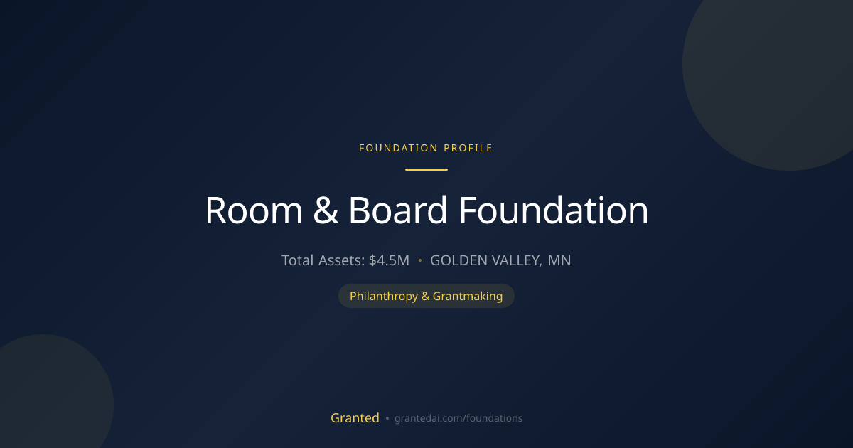 Room & Board Foundation | Granted AI