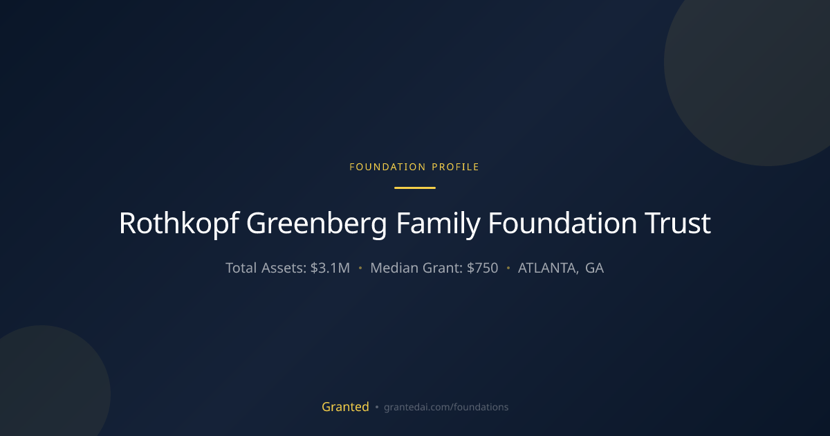 Rothkopf Greenberg Family Foundation Trust | Granted AI