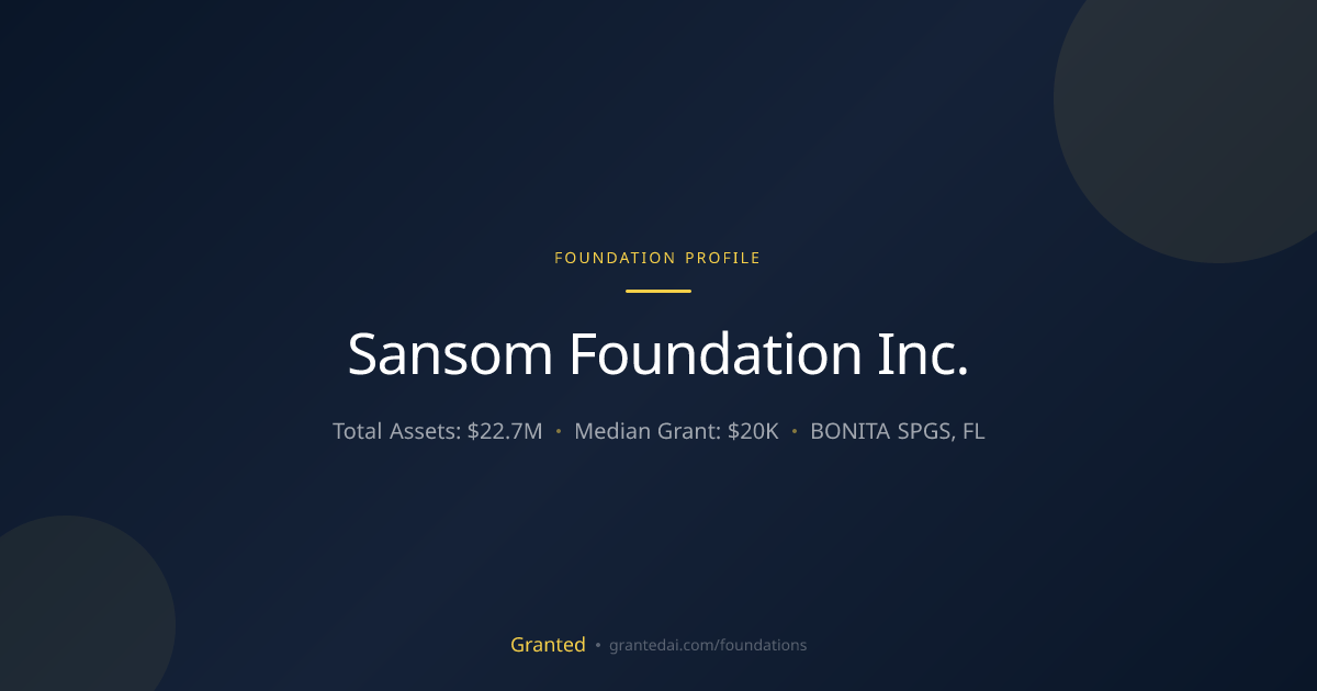 Sansom Foundation Inc. | Granted AI