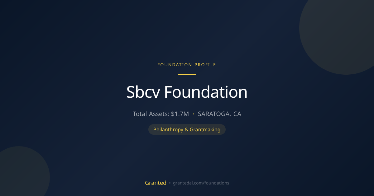 Sbcv Foundation | Granted AI