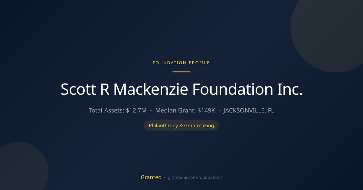 Scott R Mackenzie Foundation Inc. | Granted AI