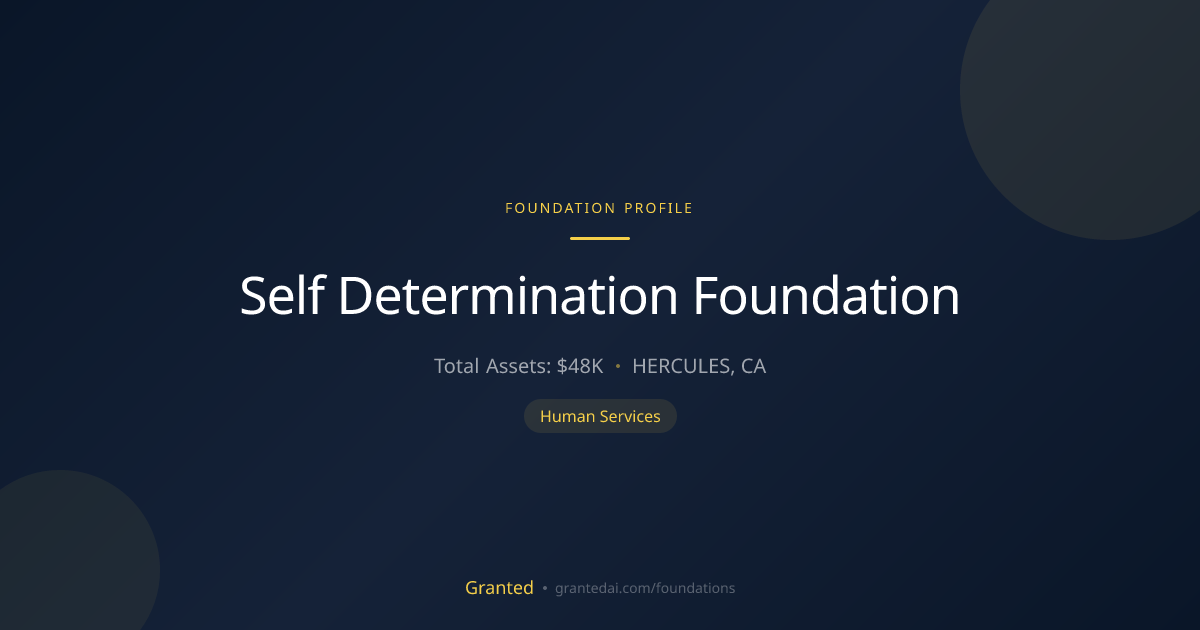 Self Determination Foundation | Granted AI