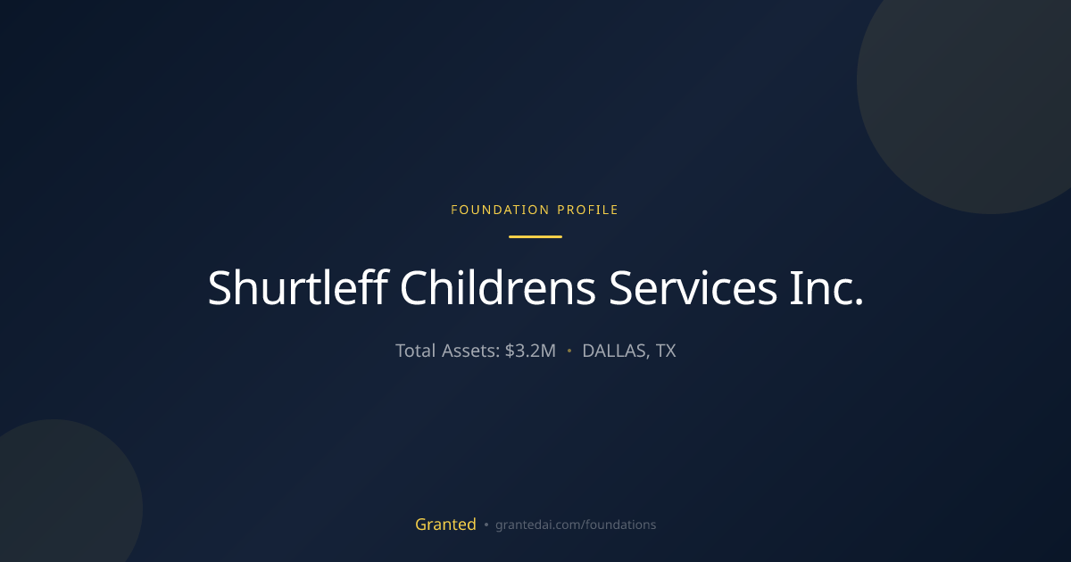 Shurtleff Childrens Services Inc. | Granted AI