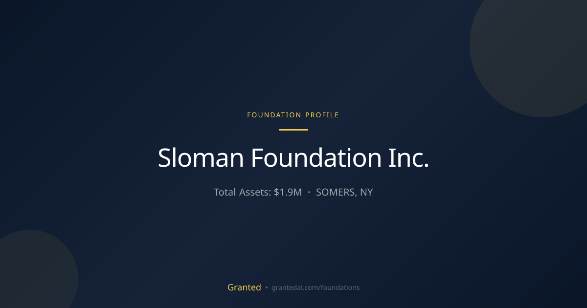 Sloman Foundation Inc. | Granted AI