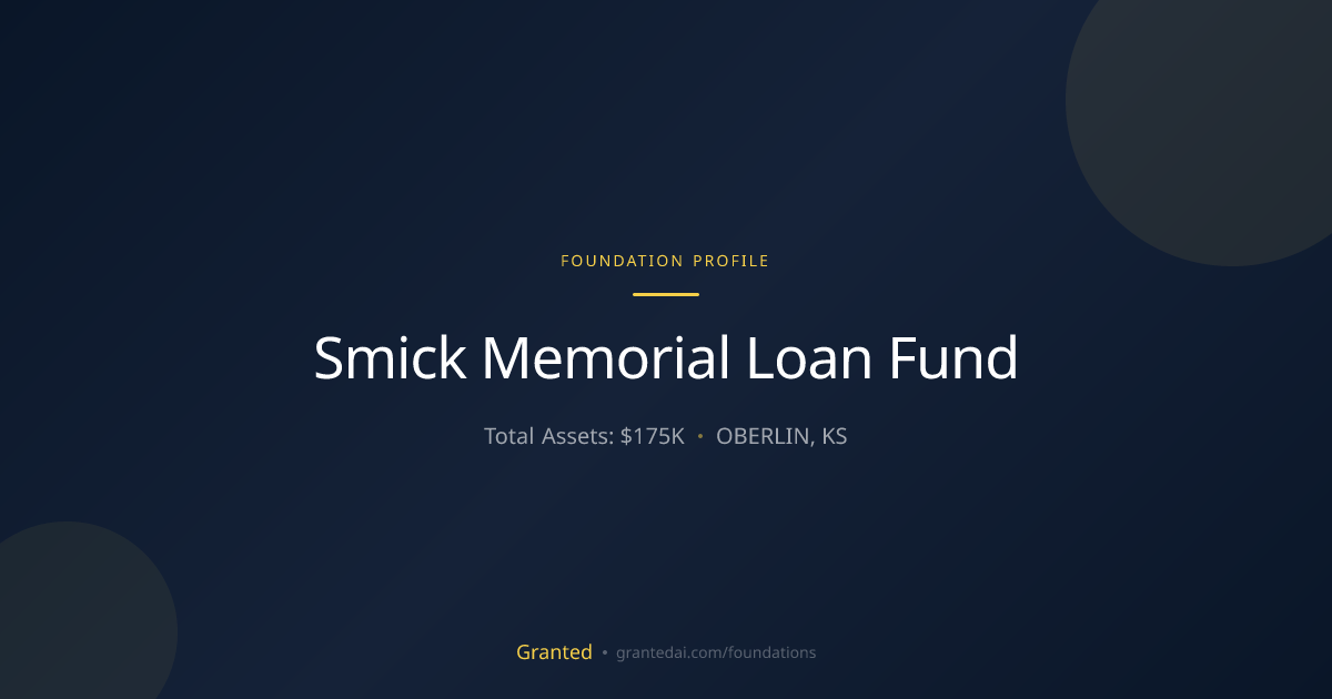 Smick Memorial Loan Fund | Granted AI