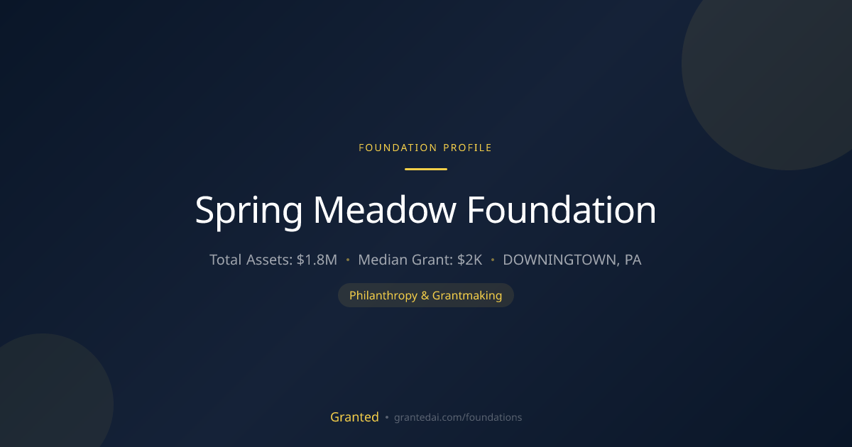 Spring Meadow Foundation | Granted AI