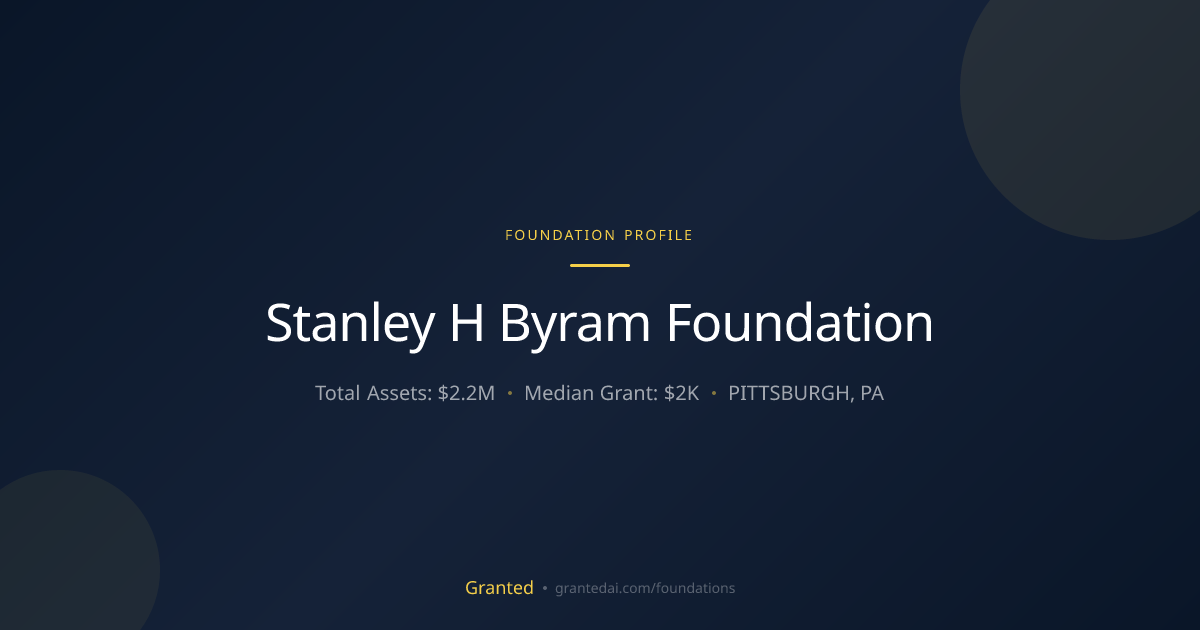 Stanley H Byram Foundation | Granted AI