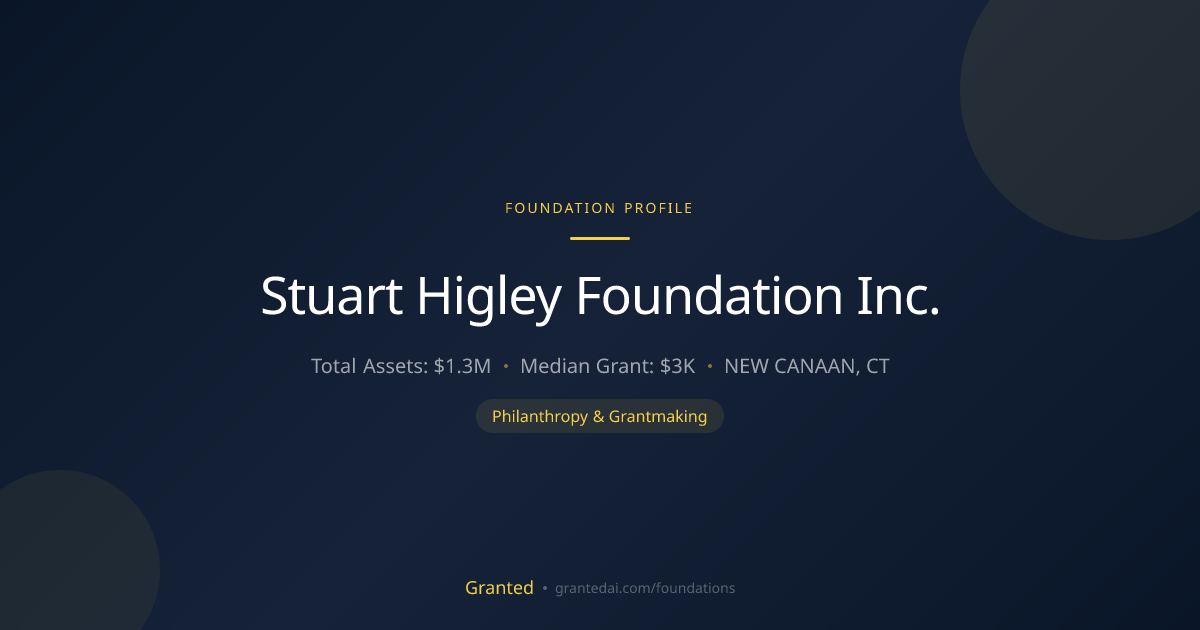 Stuart Higley Foundation Inc. | Granted AI