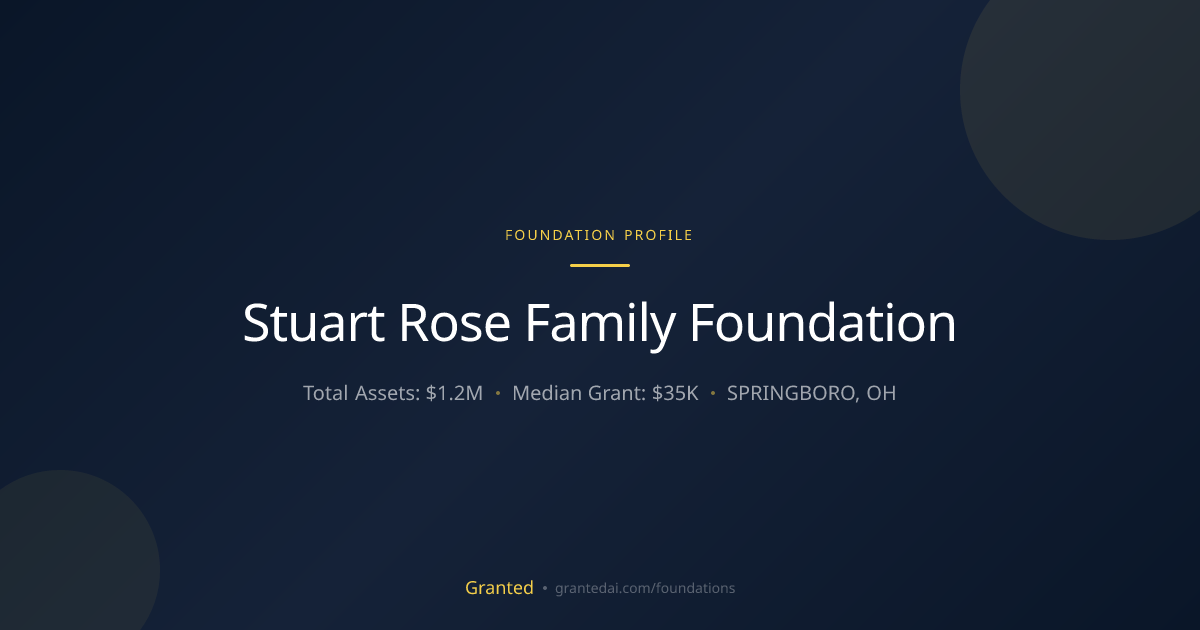 Stuart Rose Family Foundation | Granted AI