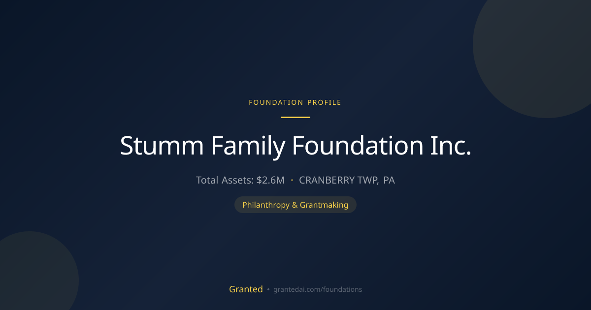 Stumm Family Foundation Inc. | Granted AI