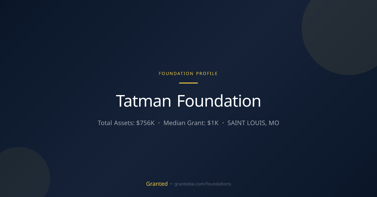 Tatman Foundation | Granted AI