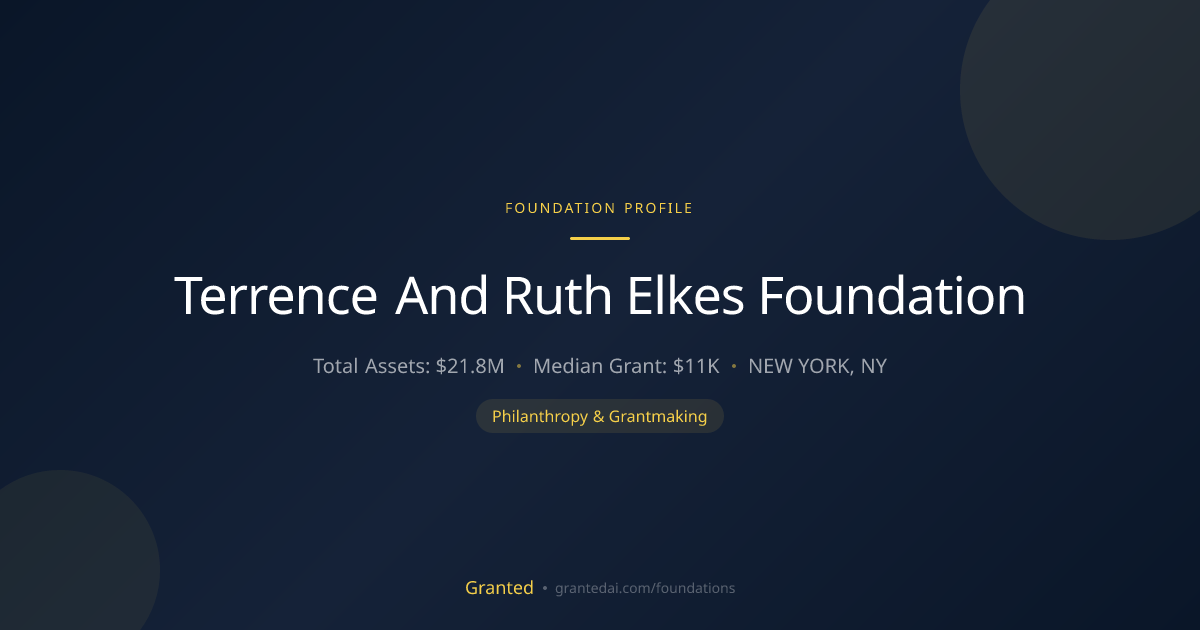 Terrence And Ruth Elkes Foundation | Granted AI